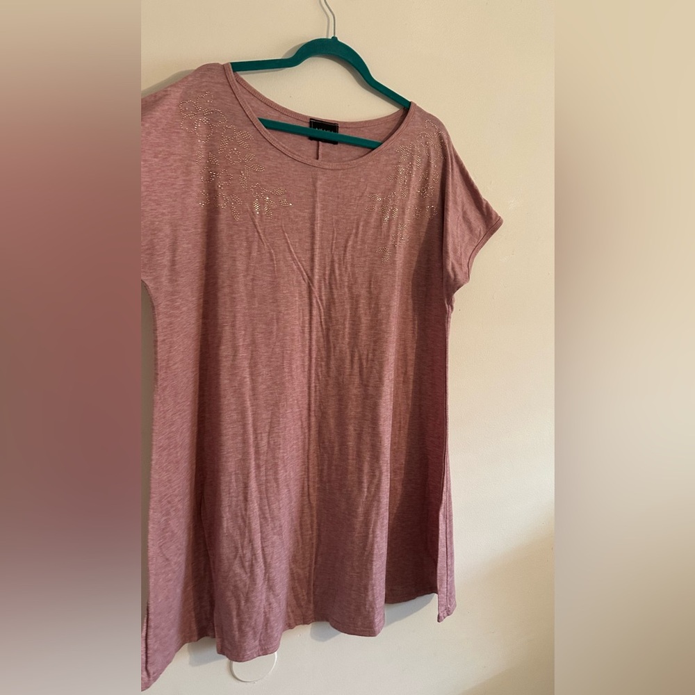 Amana 2x Women's Pink Tunic mini dress